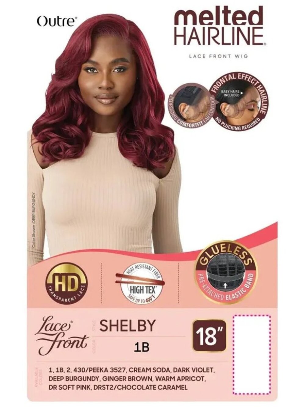 Outre Melted Hairline Glueless HD Lace Front Wig – SHELBY Dark Brown (2) New! - Picture 3 of 8